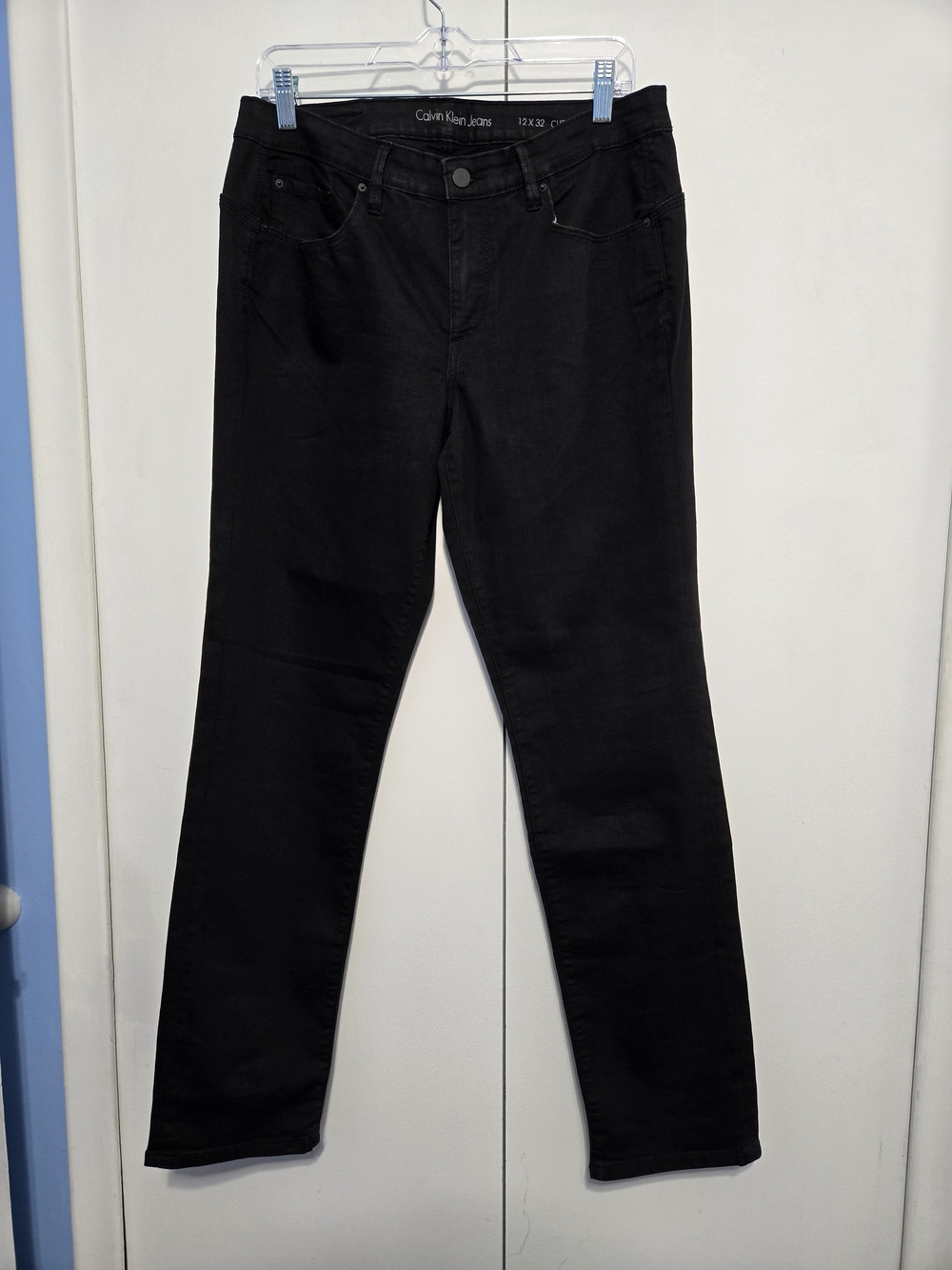 Calvin Klein Jeans Curvy Skinny Black Stretch Jeans Women's 12 x 32